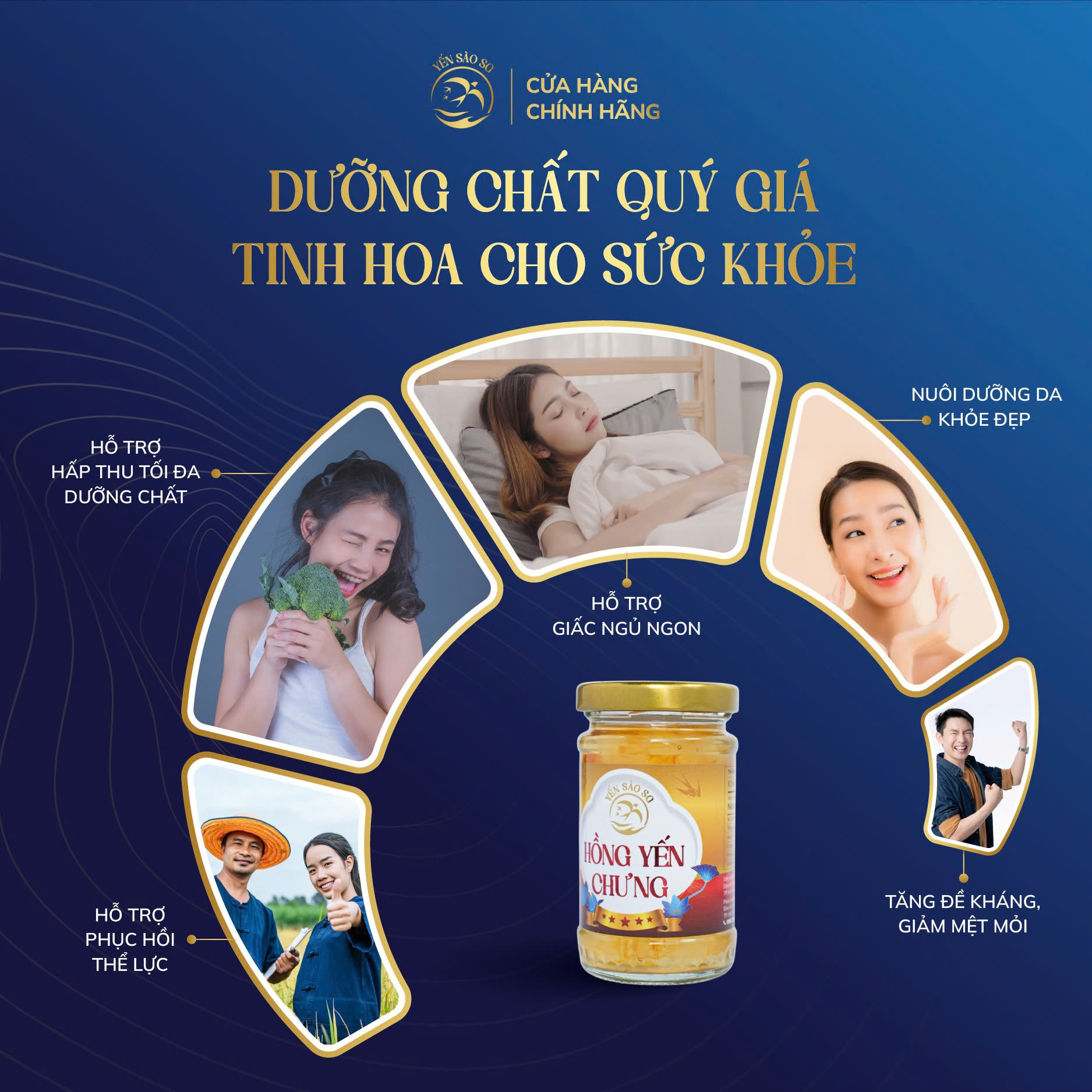 yến nước – hồng yến chưng Đường hộp 10 lọ 100ml